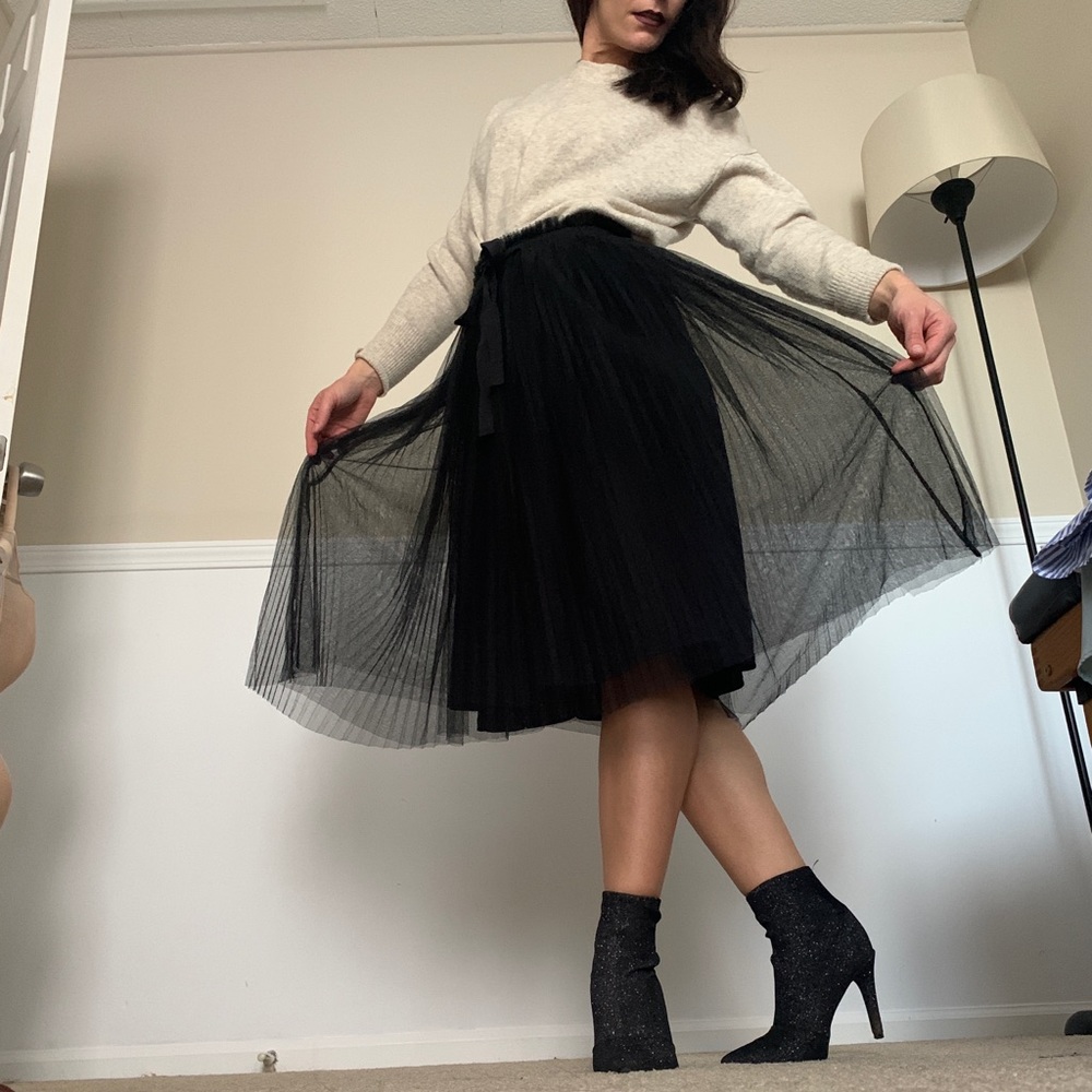 Black tulle skirt